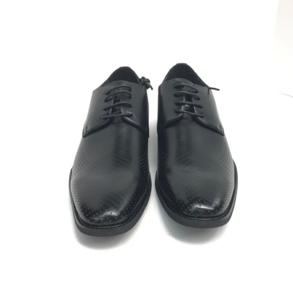 Amali Men's Black Wing Tip Oxford Dress Shoes Smooth Burnished Sizes 10 - 15